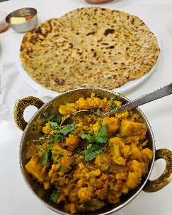 Paratha served with sabji